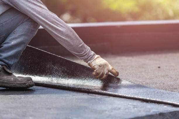 Professional Exterior Waterproofing technician working in Reading, MI